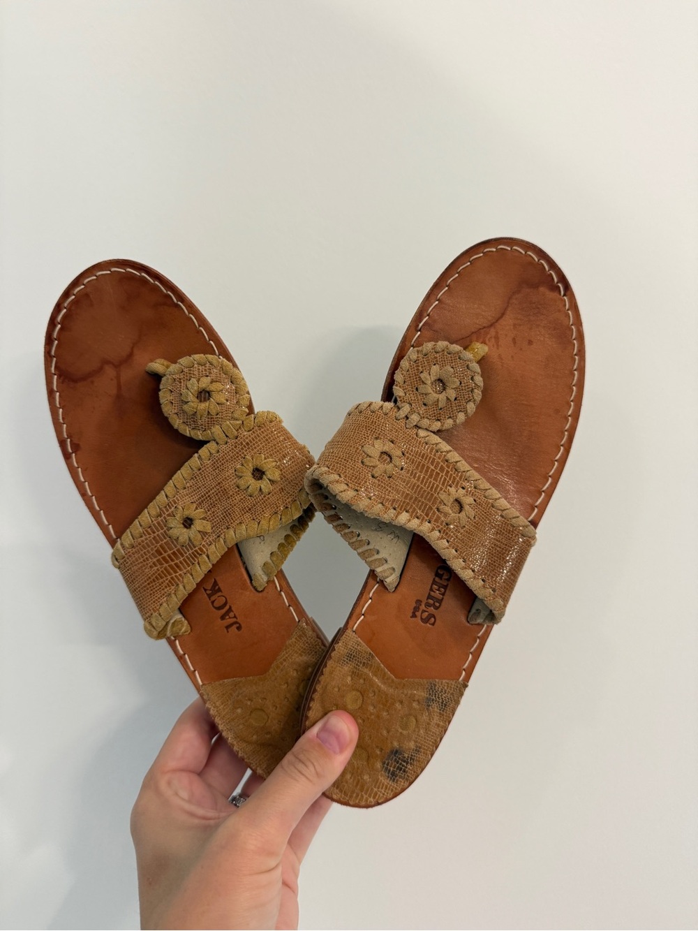 Jack Rogers Women’s Tan Cork Sandals 8M